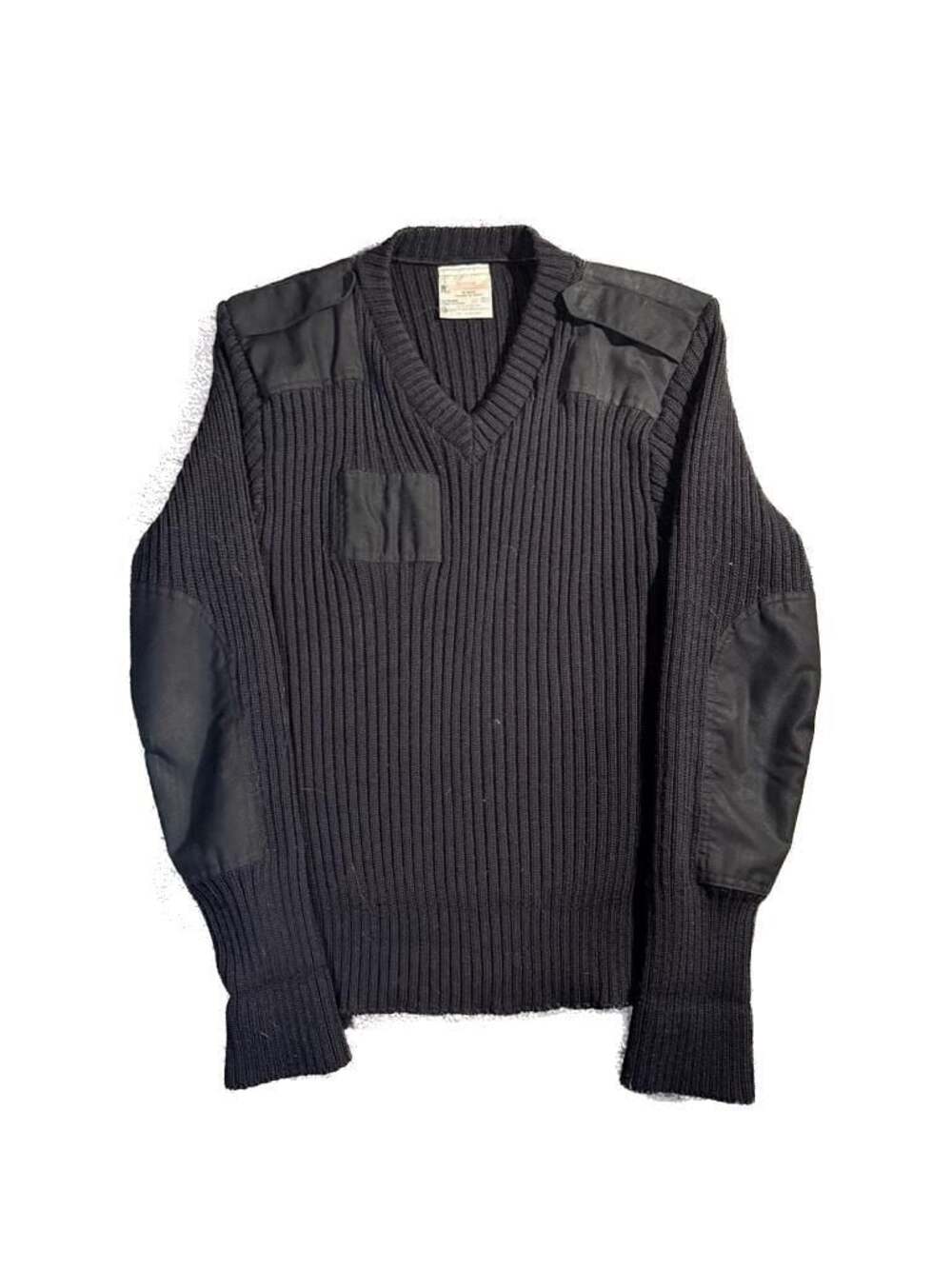 Brigade Quartermasters The Woolly Pully Sweater Size 44 Black